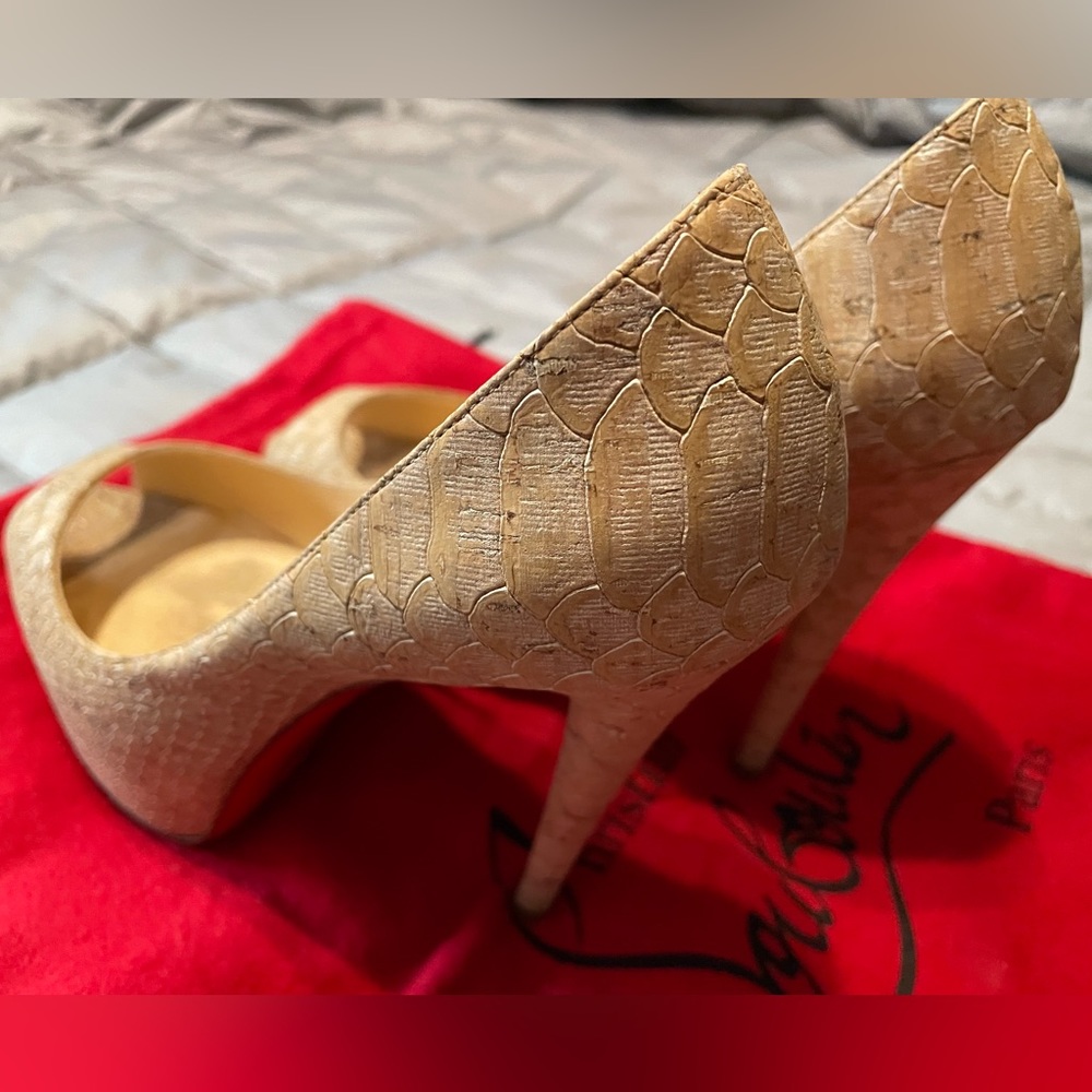Prada Vendome 120 Liege Embosse Shoes, Sz 36.5